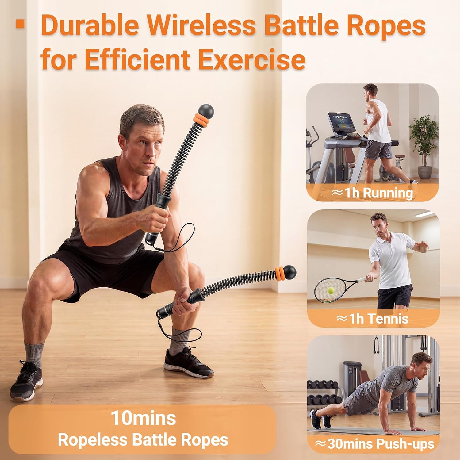 Adjustable Ropeless Battle Rop - Home Gym Women 评论和价格