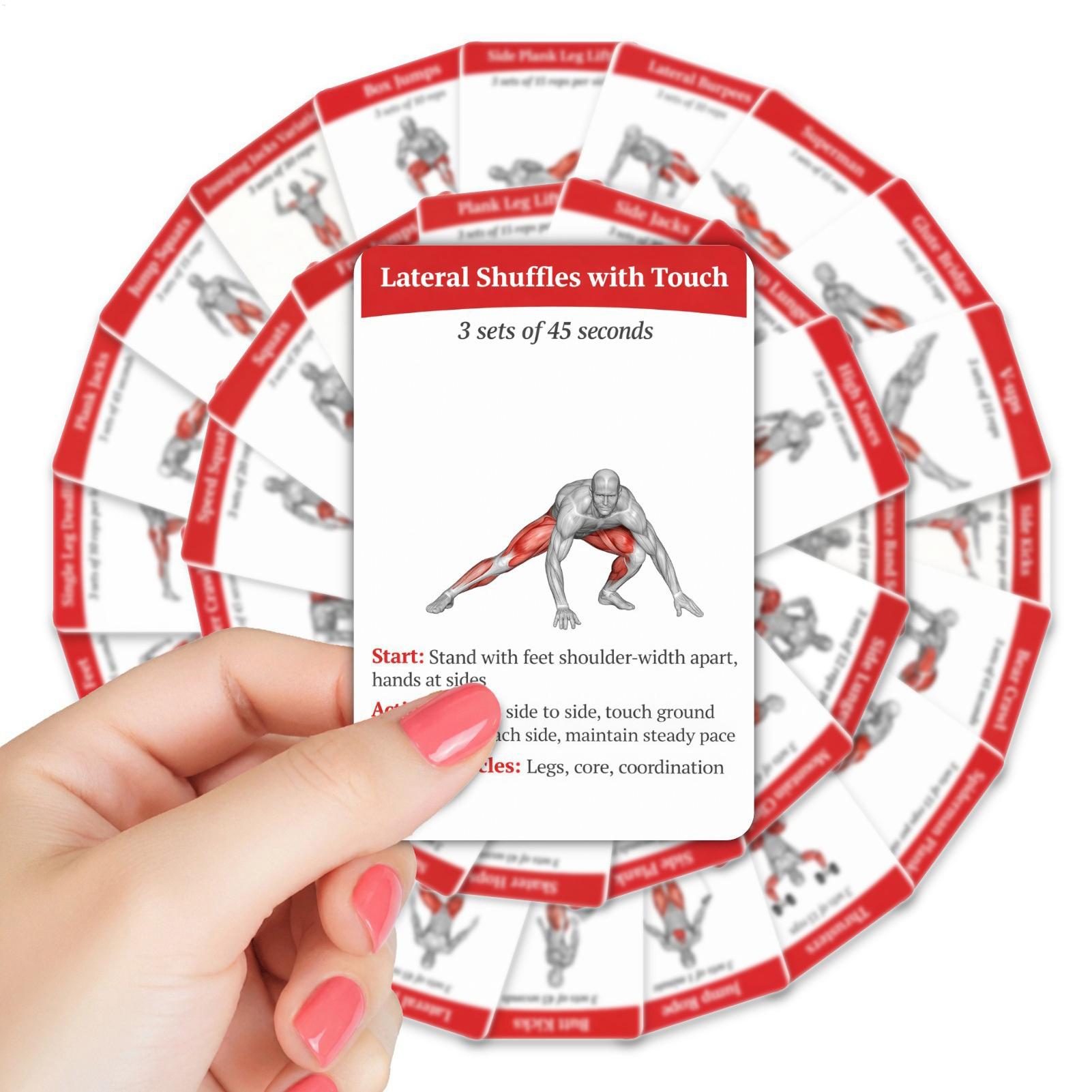 Workout Cards Exercise Deck 36 - Home Gym Outfit 评论和价格