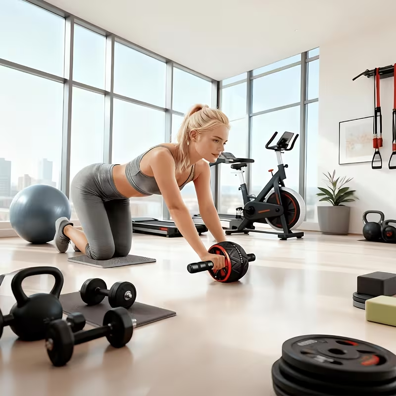 Ab Roller Wheel and Knee Mat,  - Home Gym Dumbbell Workout 评论和价格