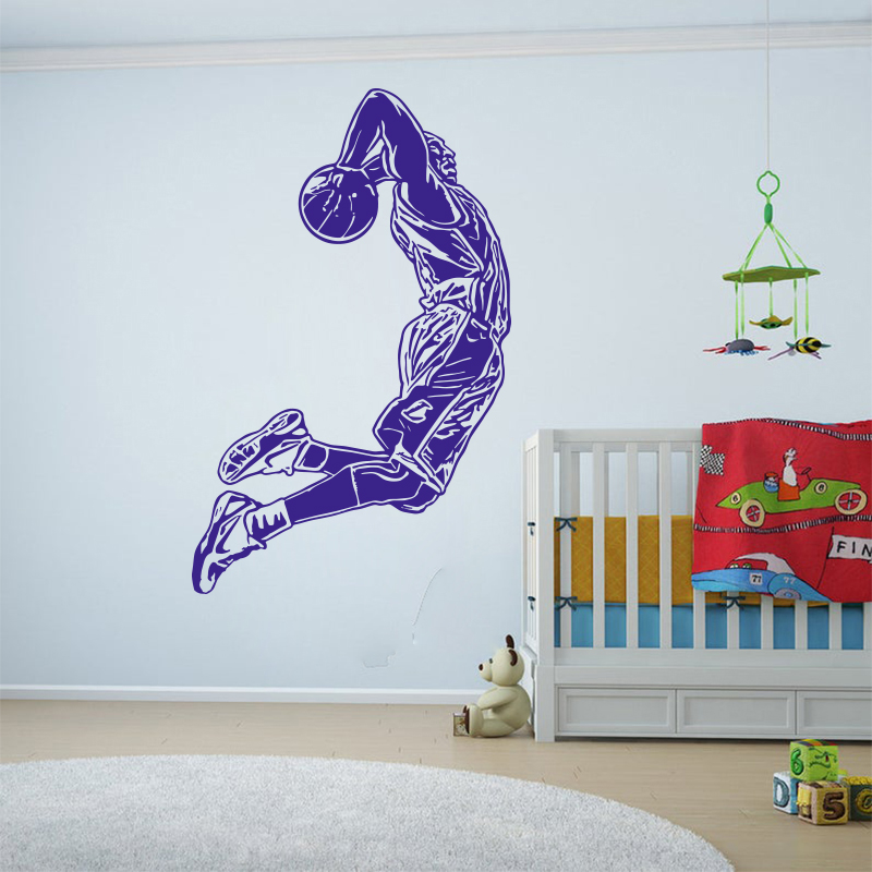 Jumping Basketball Player Wall - Home Gym Wallpaper 评论和价格