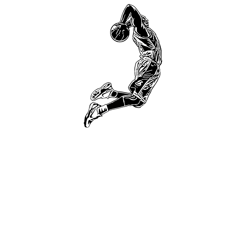 Jumping Basketball Player Wall - Home Gym Wallpaper 评论和价格