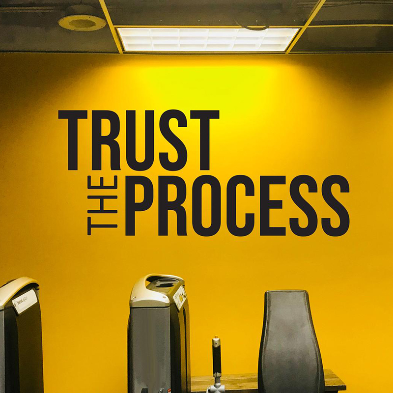 Trust The Process Wall Sticker - Home Gym Wallpaper 评论和价格