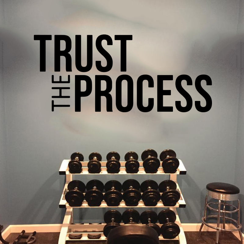 Trust The Process Wall Sticker - Home Gym Wallpaper 评论和价格