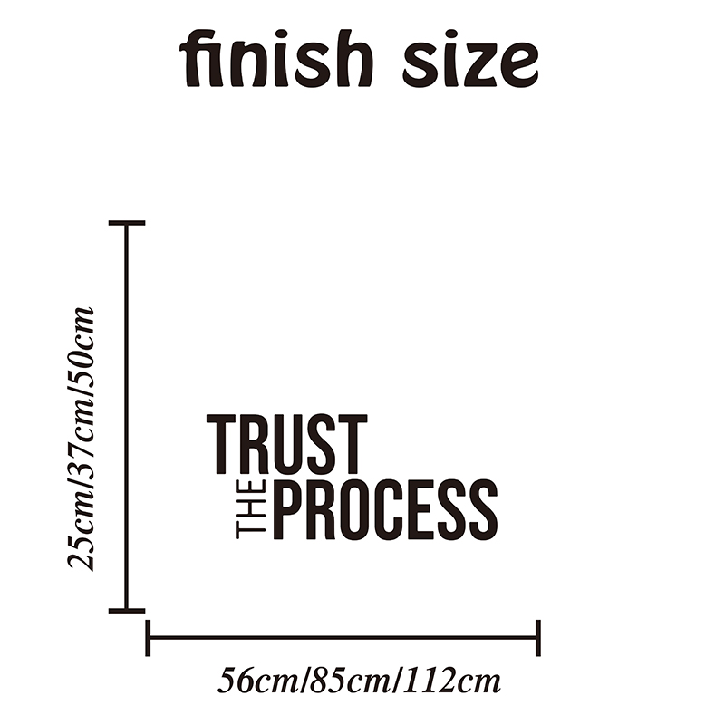 Trust The Process Wall Sticker - Home Gym Wallpaper 评论和价格