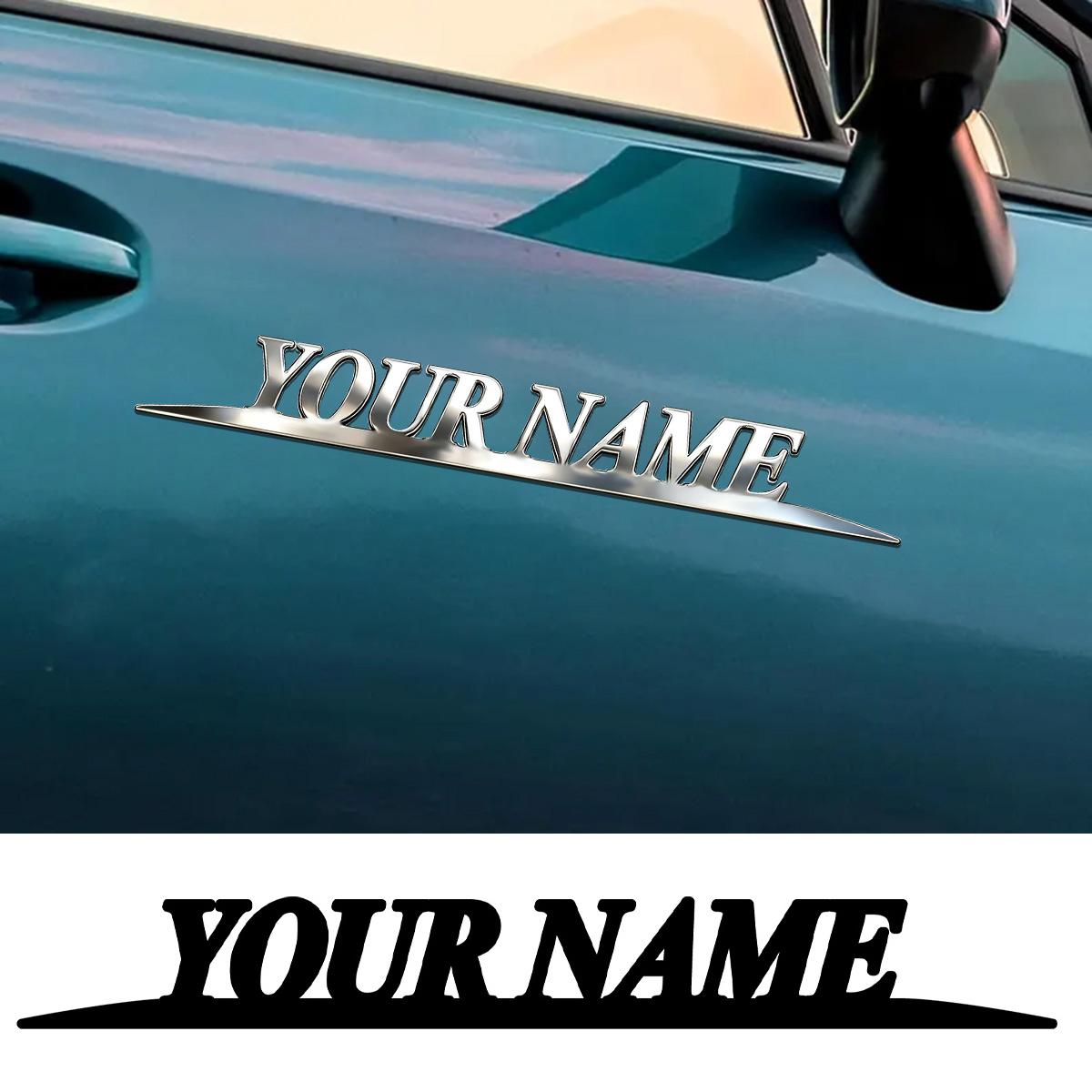 Metal Trendy YOUR NAME Sticker - Weight Plate Bumper 评论和价格