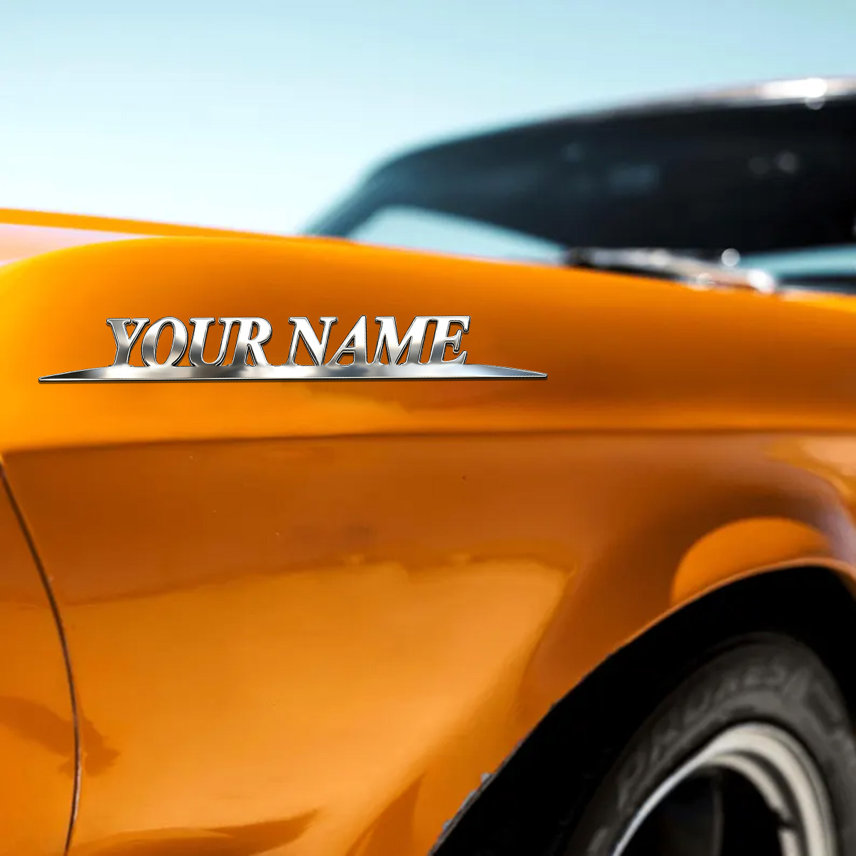 Metal Trendy YOUR NAME Sticker - Weight Plate Bumper 评论和价格