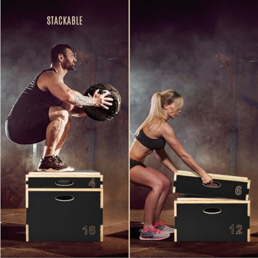 3 in 1 Wooden Plyo Box for Jum - Home Gym Options 评论和价格