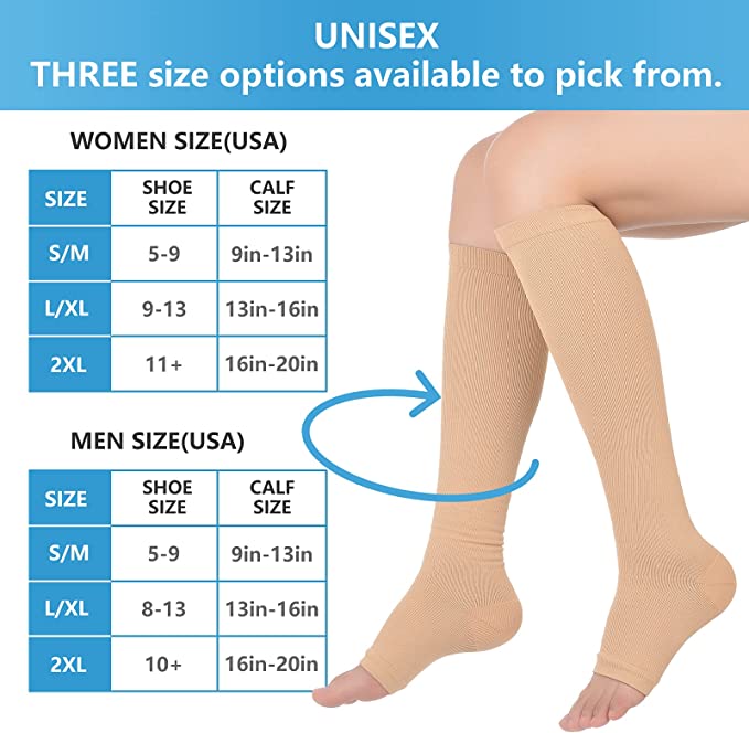 Open Toe Knee High Calf Compre - Seated Calf Raise 评论和价格