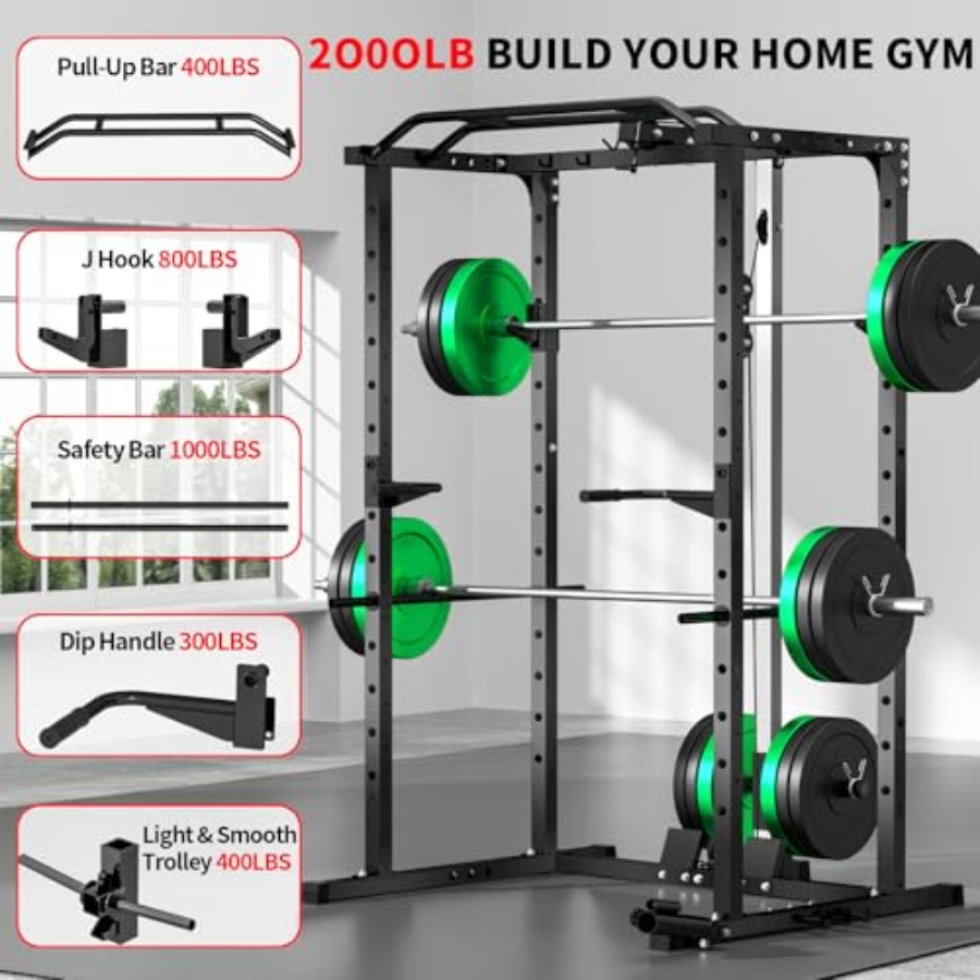Home gym power rack with LAT p - Home Gym Multi 评论和价格