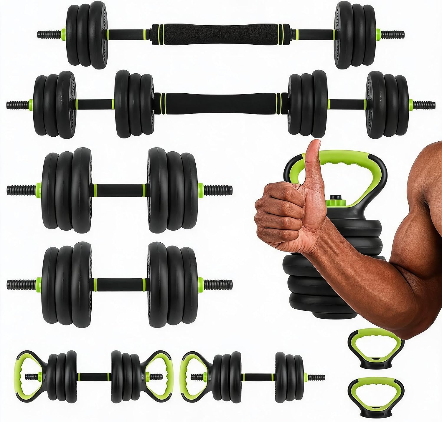 4 in 1 Adjustable Dumbbell Set - Home Gym Options 评论和价格