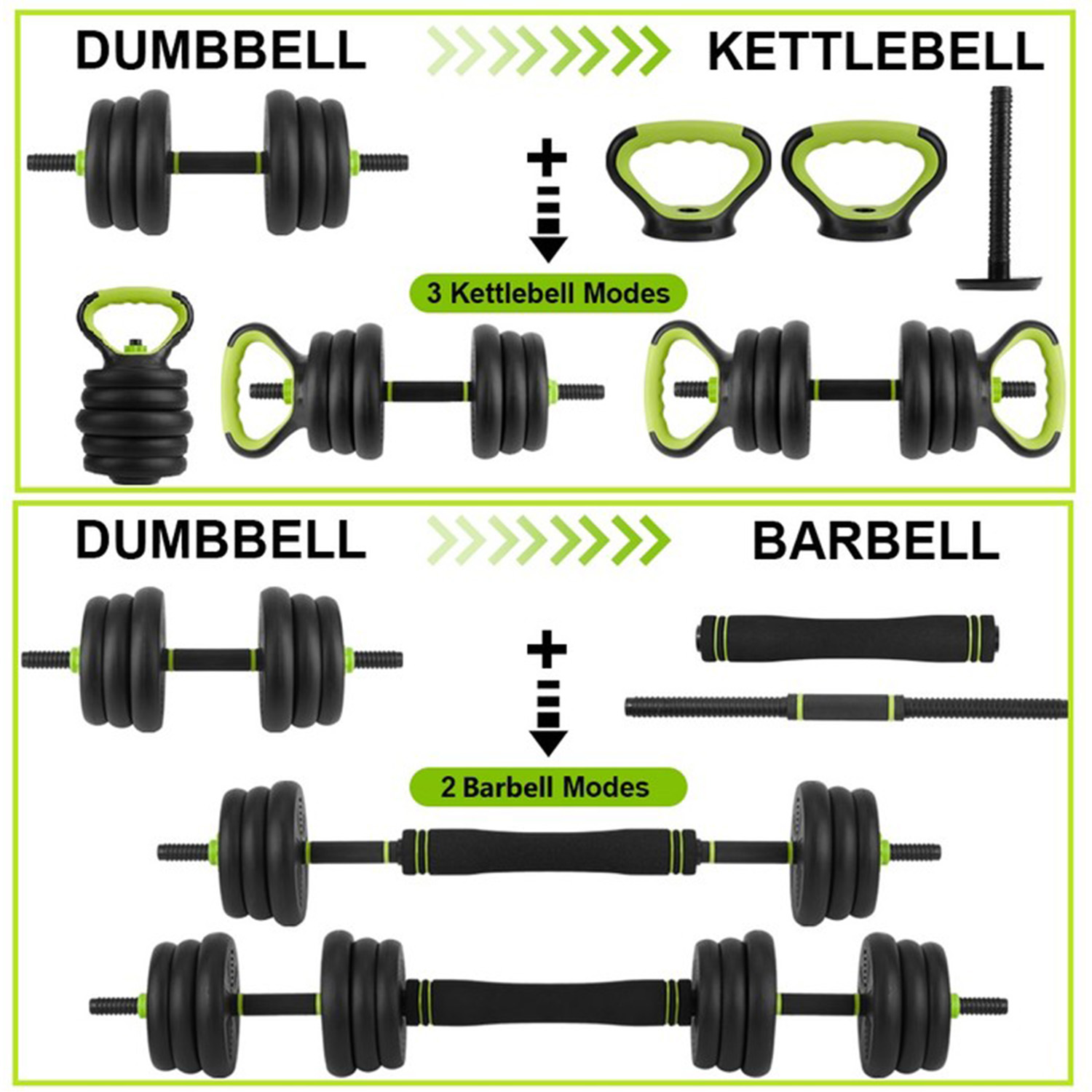 4 in 1 Adjustable Dumbbell Set - Home Gym Options 评论和价格
