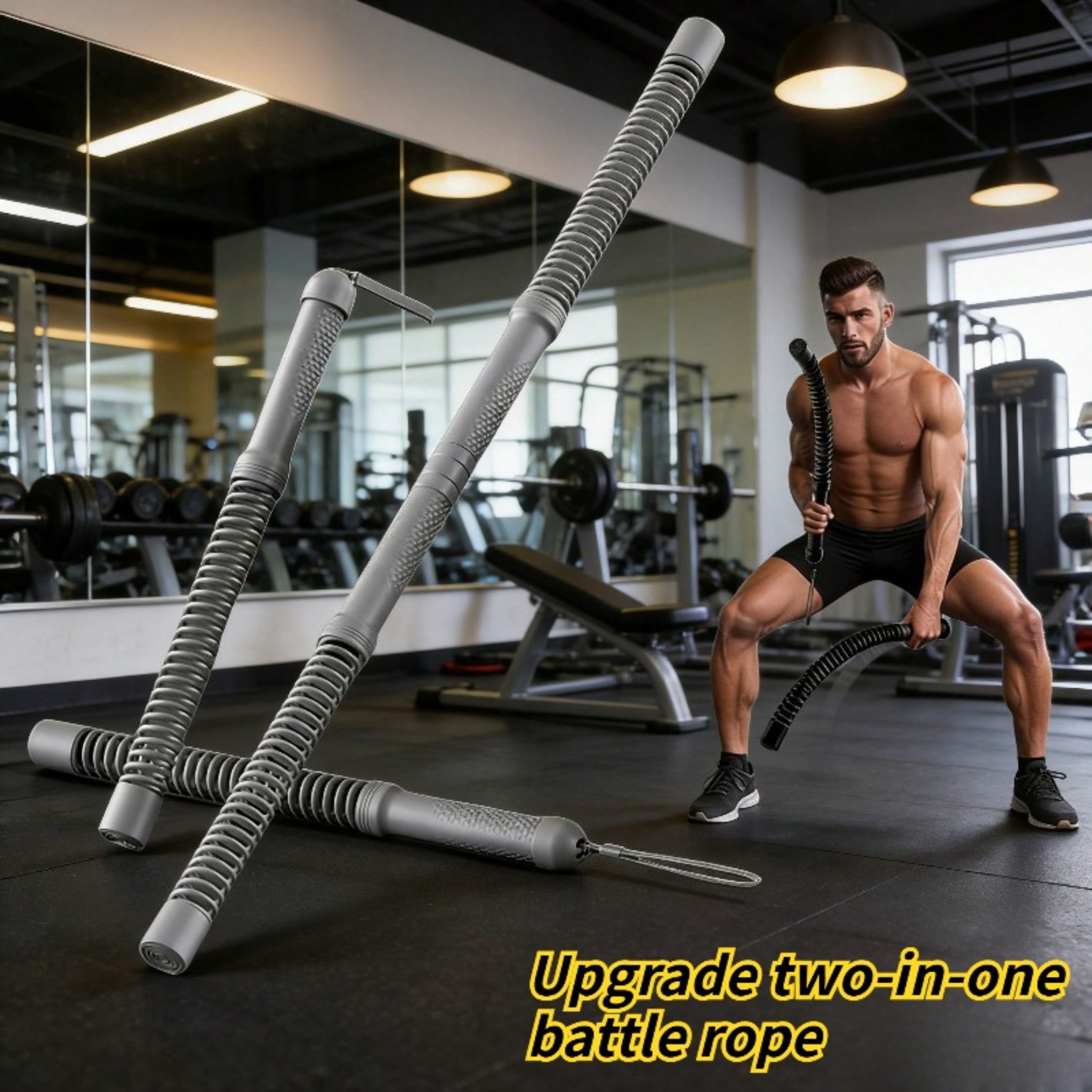 2-in-1 Upgraded Cordless Battl - Battle Rope Heavy 评论和价格