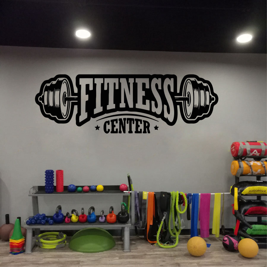 Gym vinyl decor wall decal fit - Home Gym Aesthetic 评论和价格