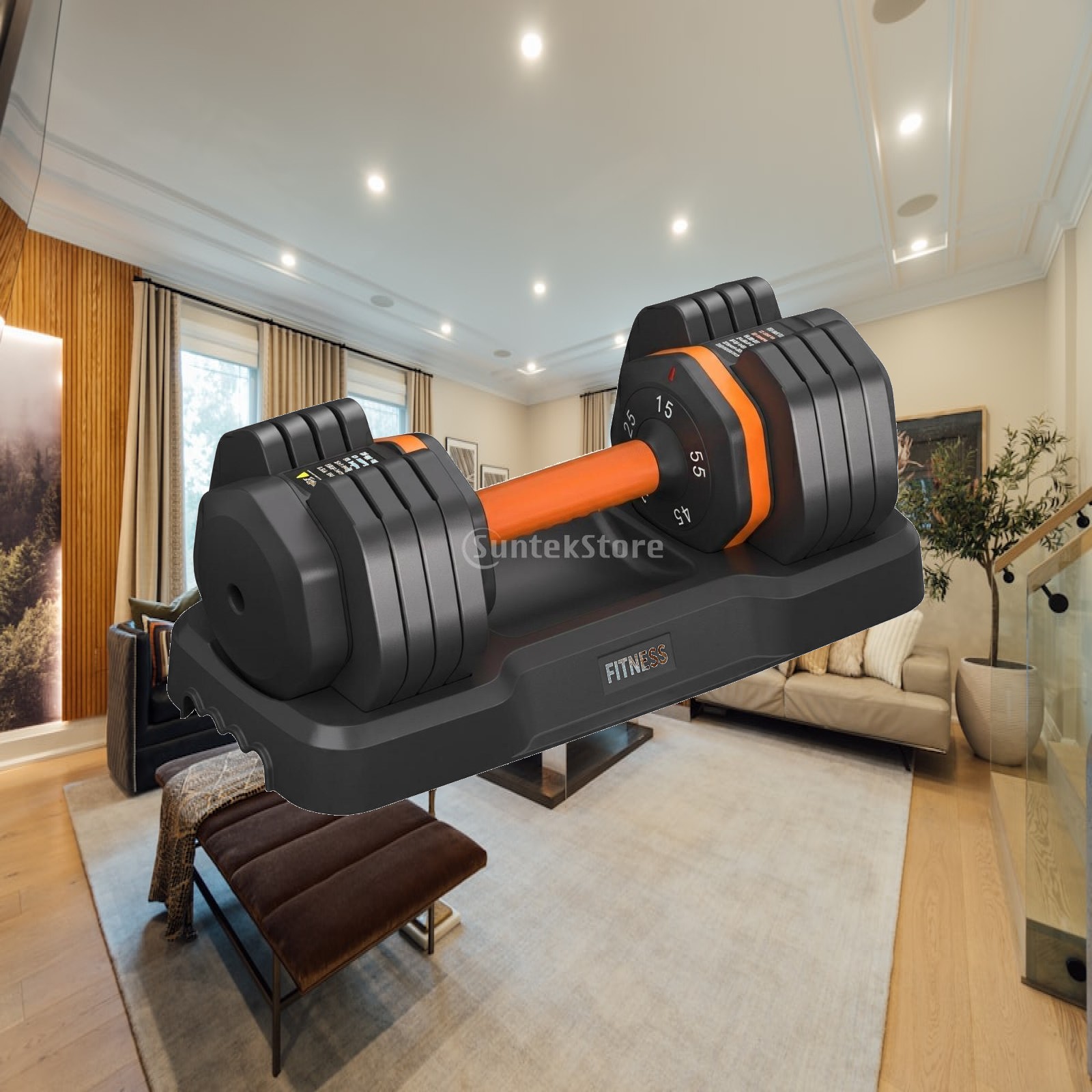 Adjustable Dumbbell with Molde - Home Gym Dumbbell Workout 评论和价格
