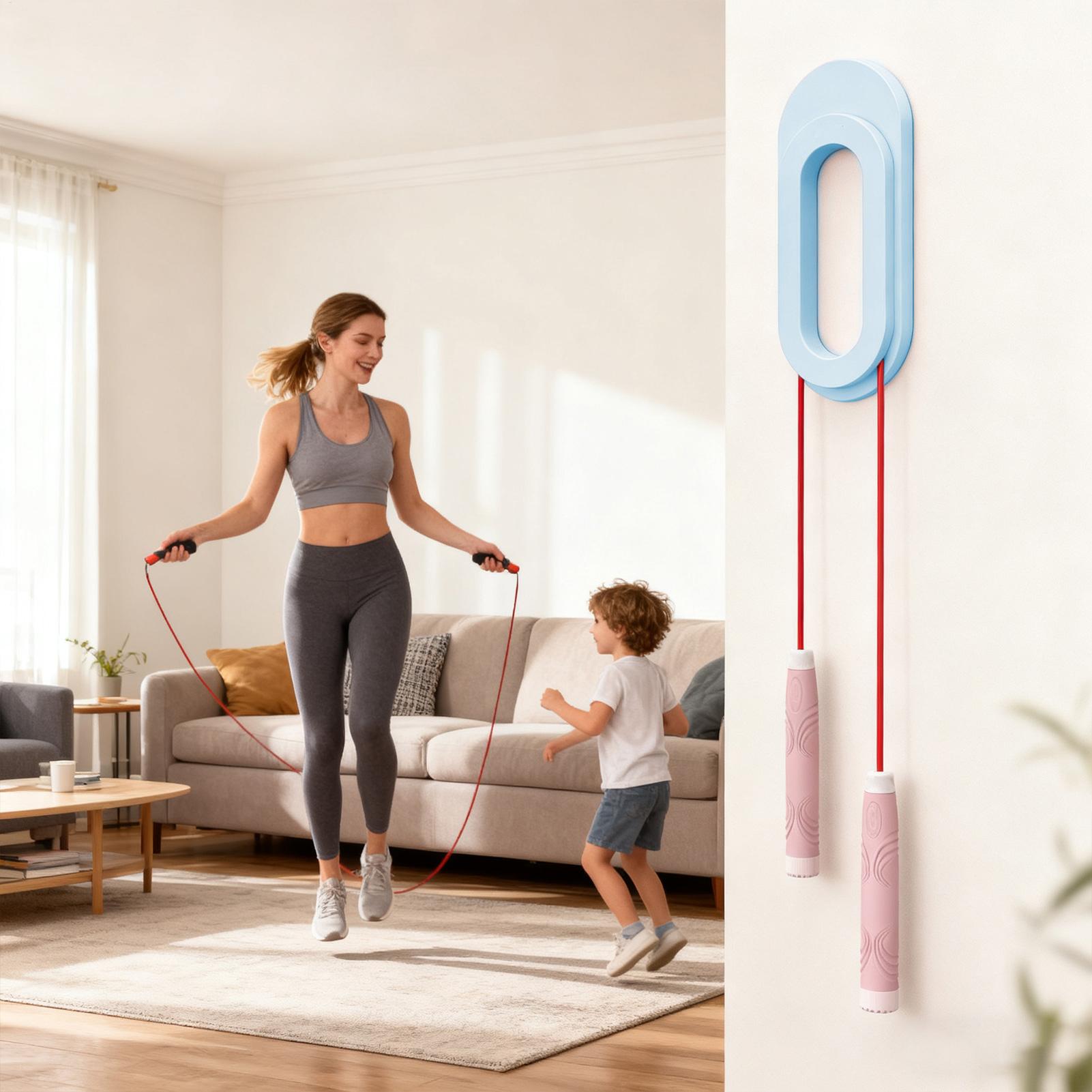 Wall Mounted Jump Rope Hanger  - Home Gym Yoga Storage 评论和价格