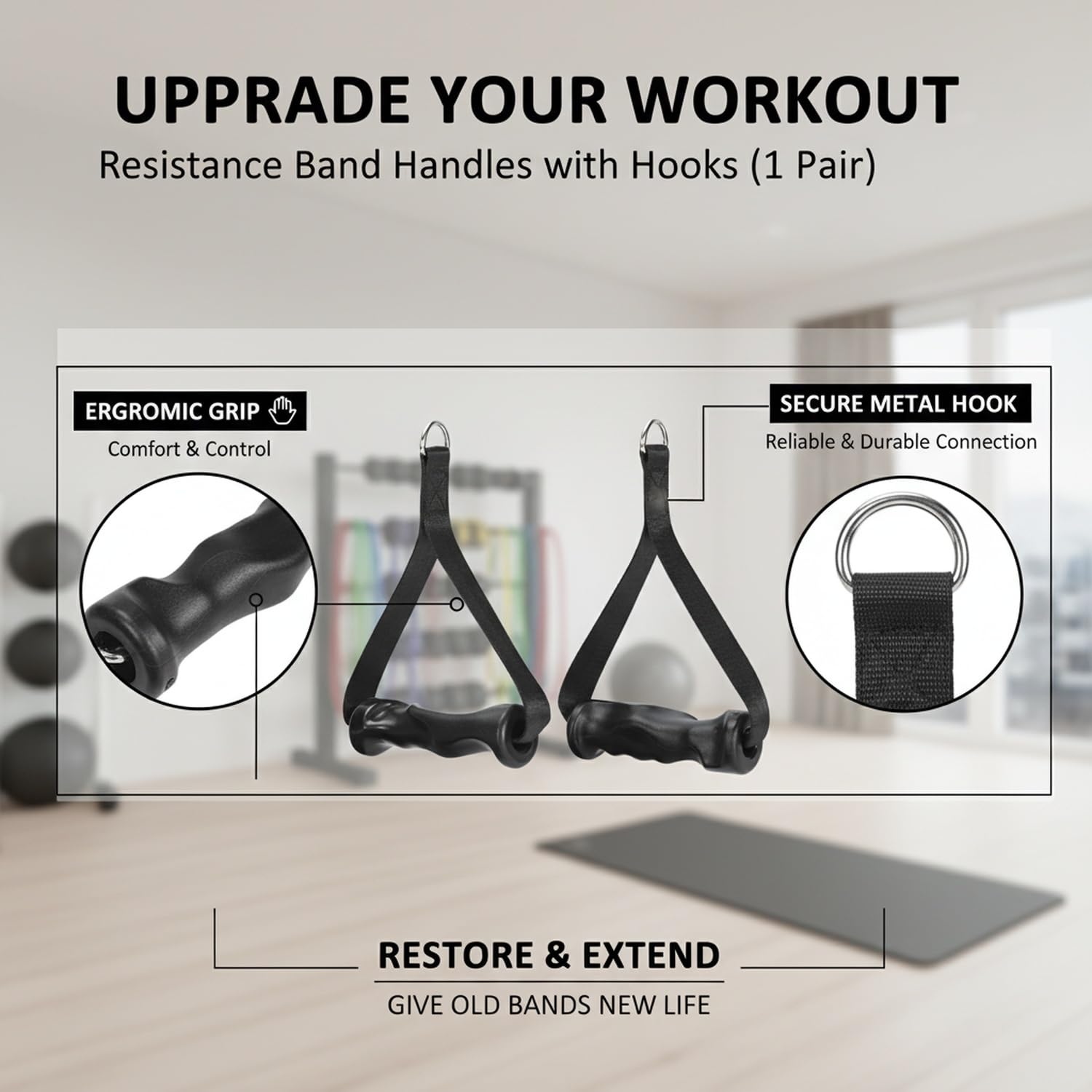 1Pair Ergonomic Exercise Handl - Lat Pulldown Cable 评论和价格