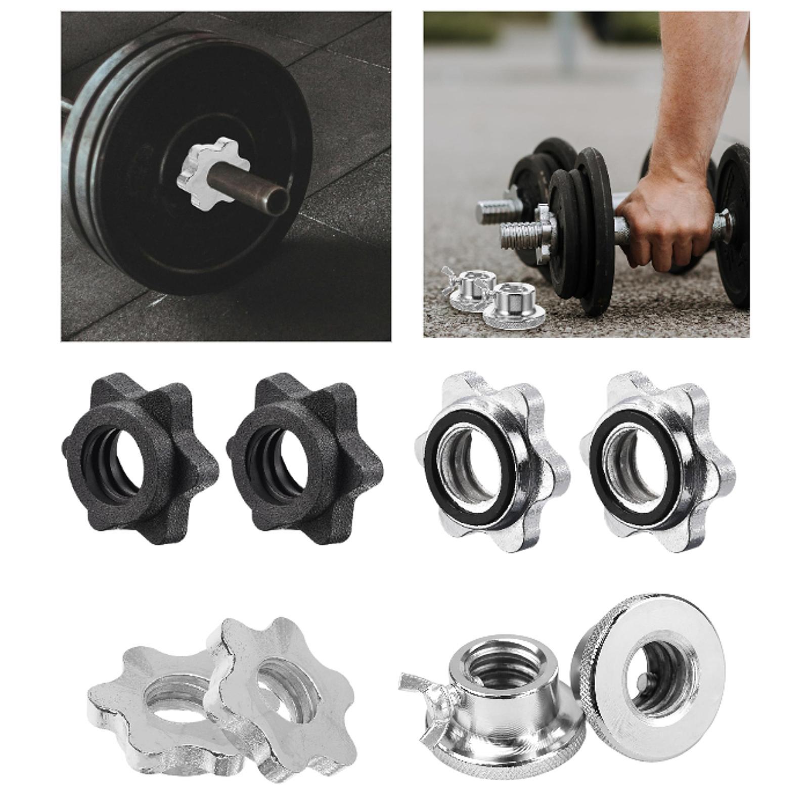 2Pcs Barbell Screw Collars Equ - Home Gym Dumbbell Workout 评论和价格